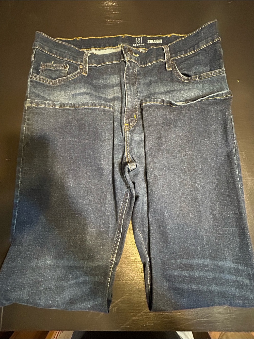 George Men’s Straight Jeans in Deep Blue Denim